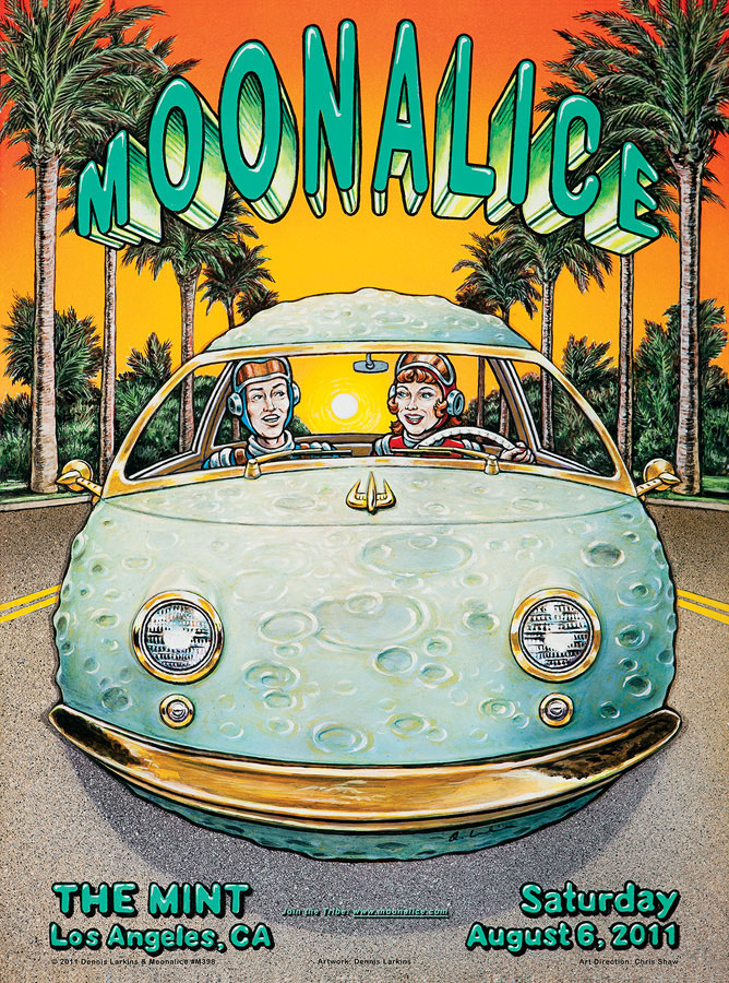8/6/11 Moonalice poster by Dennis Larkins