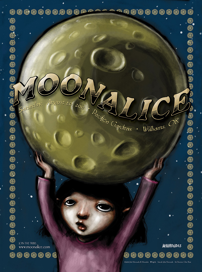 8/20/11 Moonalice poster by John Mavroudis
