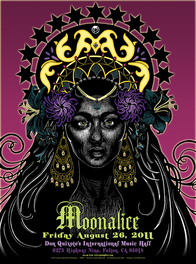 8/26/11 Moonalice poster by Lauren Yurkovich