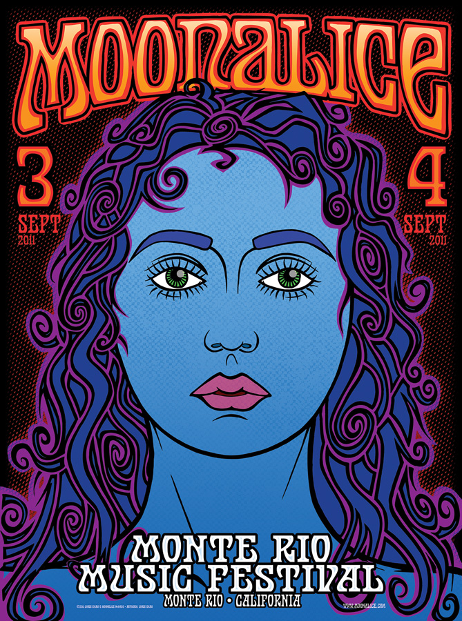 9/3-4/11 Moonalice poster by Chris Shaw