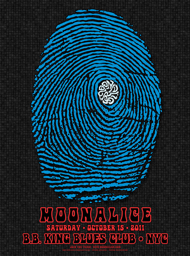 10/15/11 Moon­al­ice poster by Chris Shaw