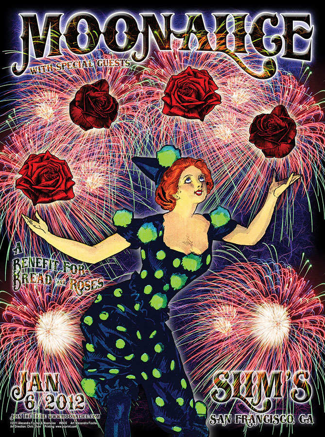 M435 › 1/6/12 A Benefit for Bread and Roses at Slim’s, San Francisco, CA poster by Alexandra Fischer