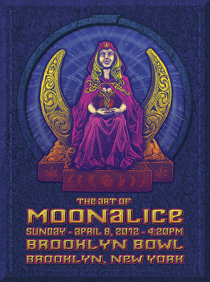 M452 › 4/8/12 The Art of Moonalice at Brooklyn Bowl, Brooklyn, NY poster by Dave Hunter