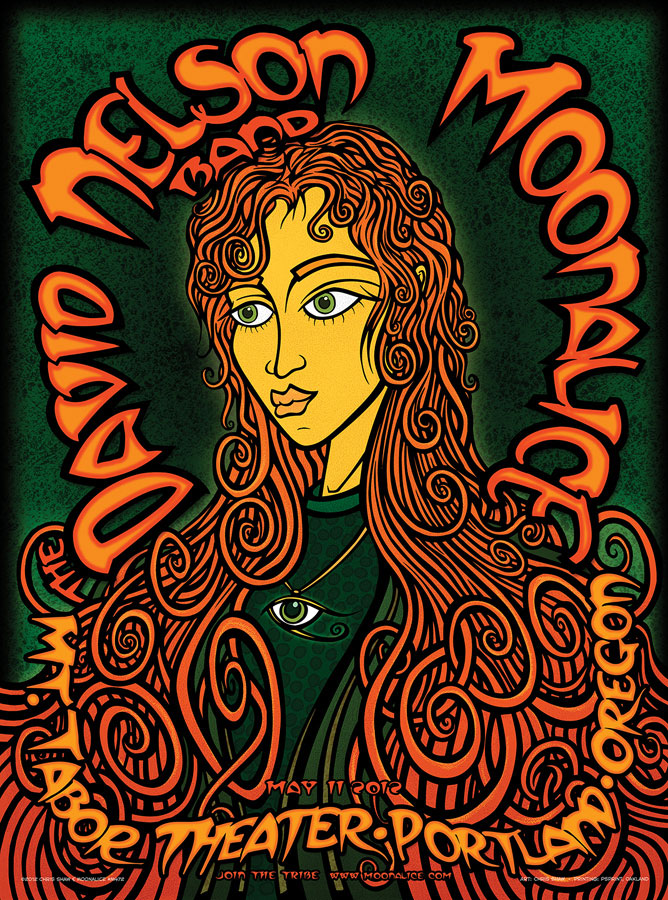 M472 › 5/11/12 Mt. Tabor Theater, Portland, OR poster by Chris Shaw with David Nelson Band