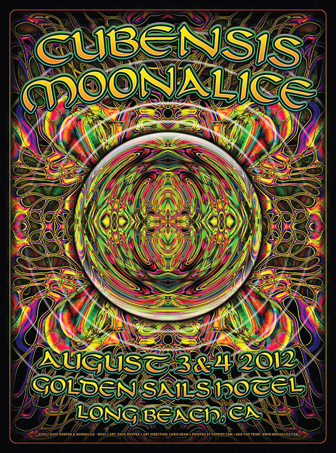 8/4/12 Moonalice poster by Dave Hunter