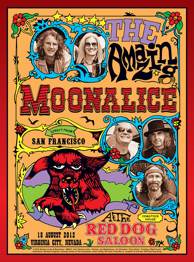 8/18/12 Moonalice poster by Dennis Loren