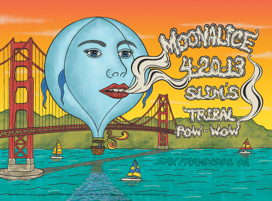 M571 › 4/20/13 420 Tribal Pow-Wow at Slim's, San Francisco, CA poster by Wendy Wright