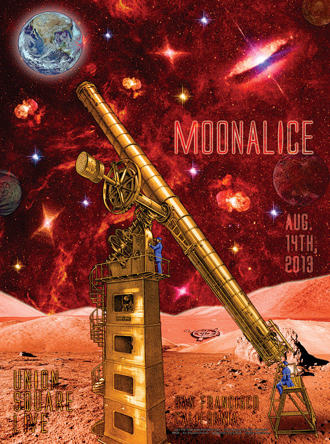 8/14/13 Moonalice poster by Alexandra Fischer