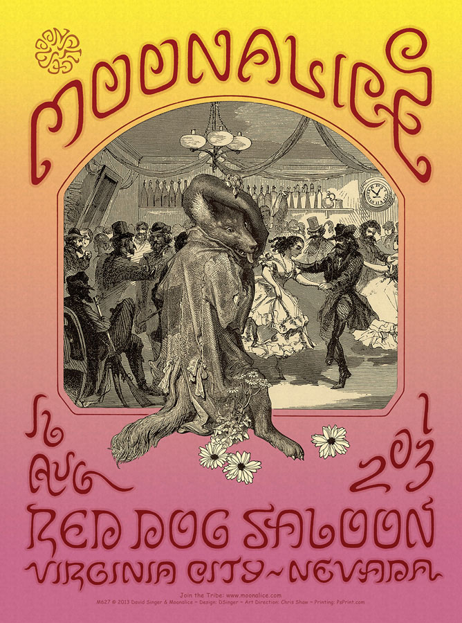 8/16/13 Moonalice poster by David Singer