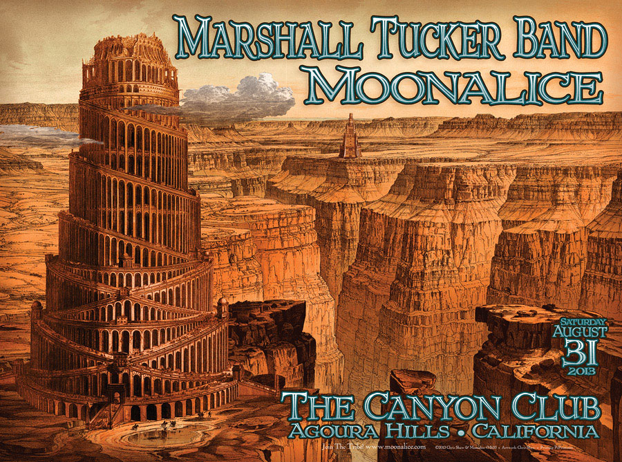 8/31/13 Moonalice poster by Chris Shaw