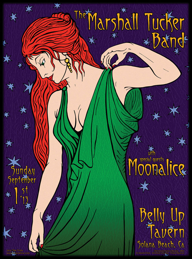 9/1/13 Moonalice poster by Alexandra Fischer