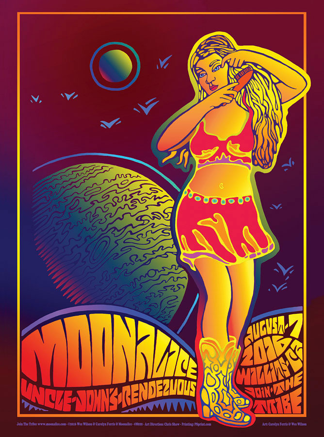 M929 › 8/7/16 Uncle John's Rendezvous, Willits, CA poster by Wes Wilson & Carolyn Ferris