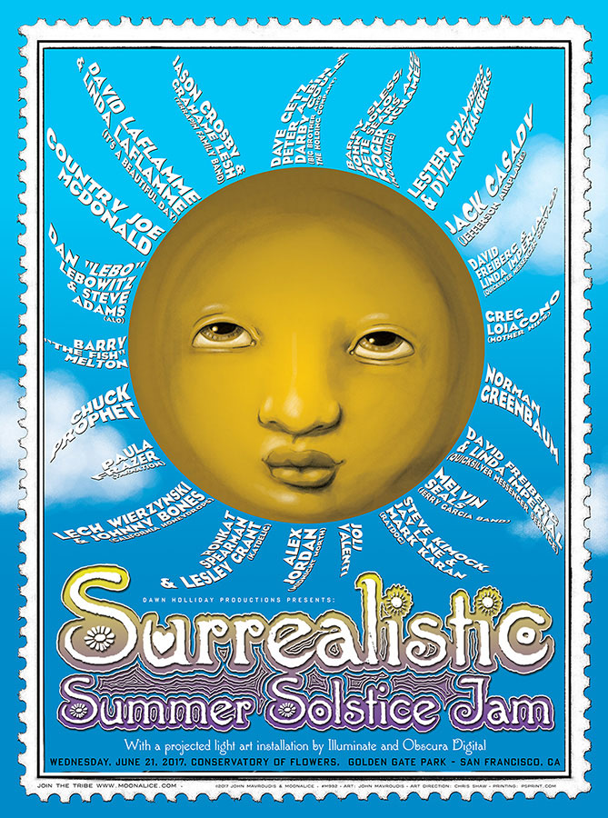 M992 › 6/21/17 Surrealistic Summer Solstice Jam at Conservatory of Flowers, San Francisco, CA poster by John Mavroudis