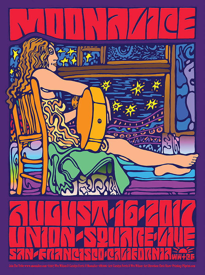 M1006 › 8/16/17 Union Square Live, San Francisco, CA poster by Carolyn Ferris and Wes Wilson