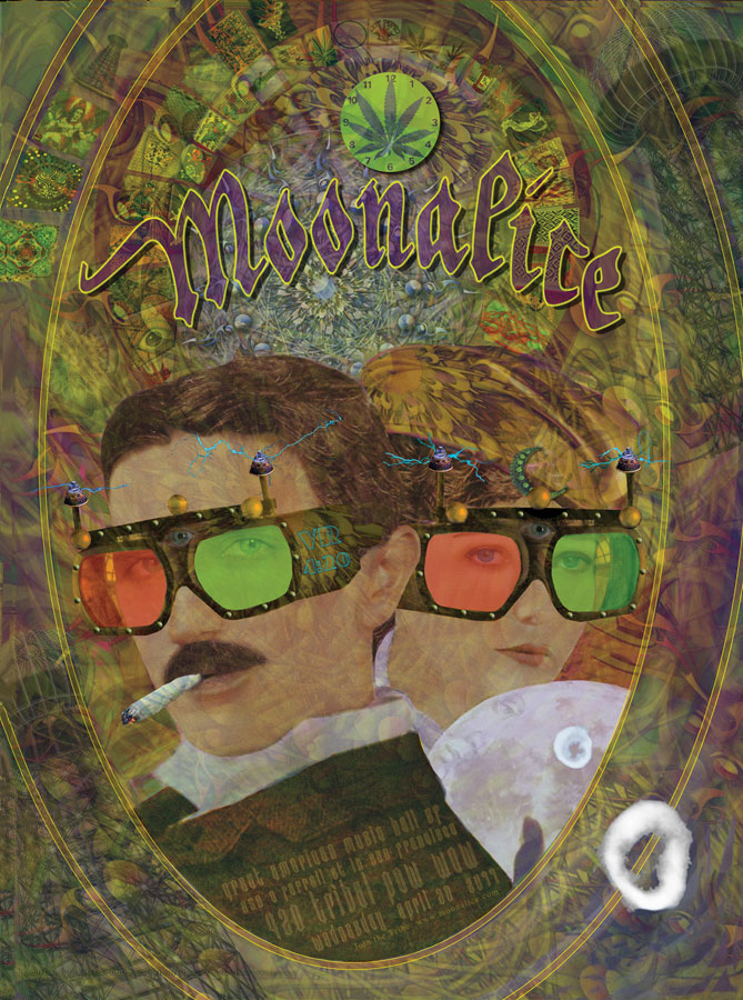 4/20/11 Moonalice poster by Carolyn Ferris