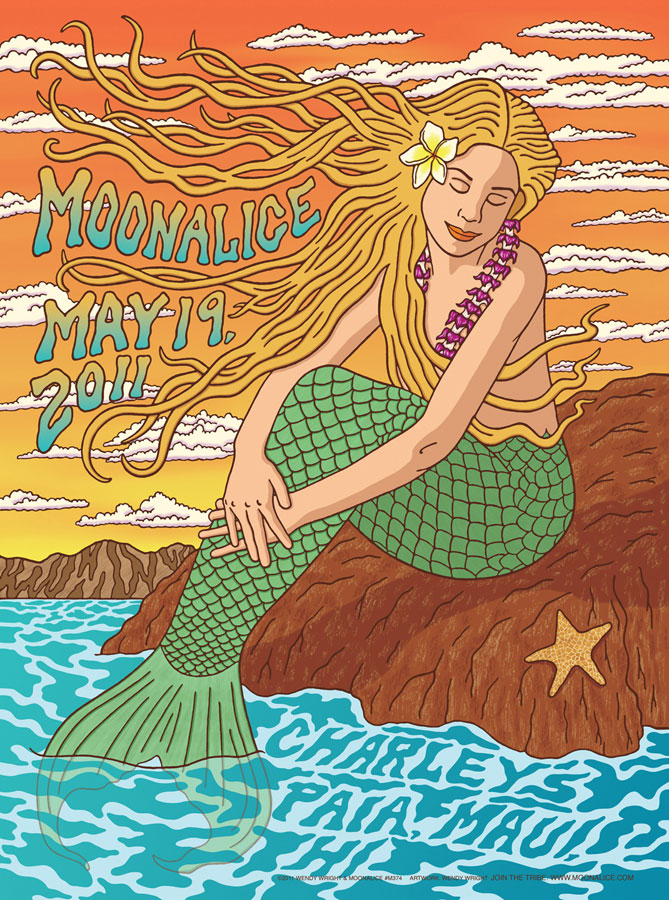 5/19/11 Moonalice poster by Wendy Wright
