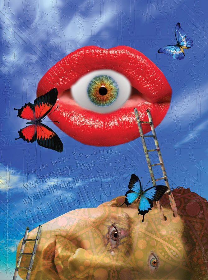 6/29/11 Moonalice poster by Carolyn Ferris