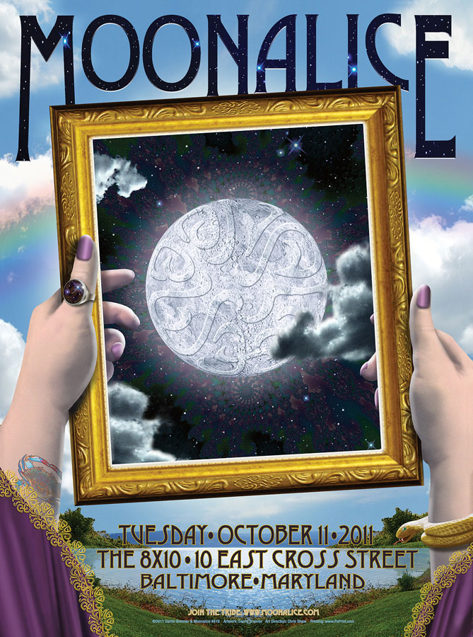 10/11/11 Moon­al­ice poster by Dar­rin Brenner