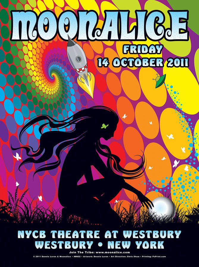10/14/11 Moon­al­ice poster by Den­nis Loren