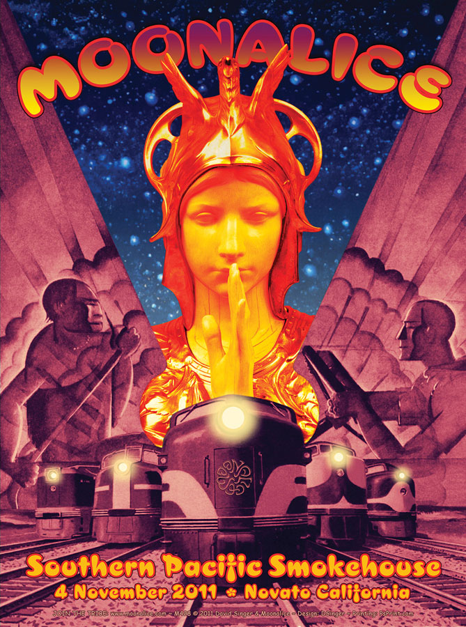 11/4/11 Moonalice poster by David Singer