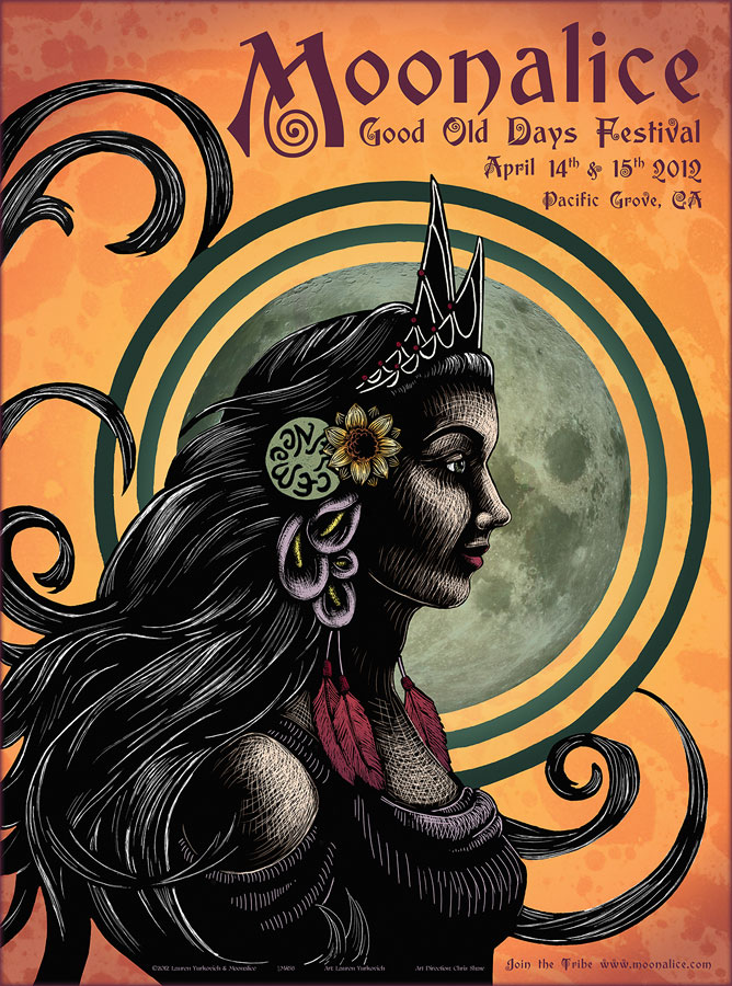4/15/12 Moonalice poster by Lauren Yurkovich