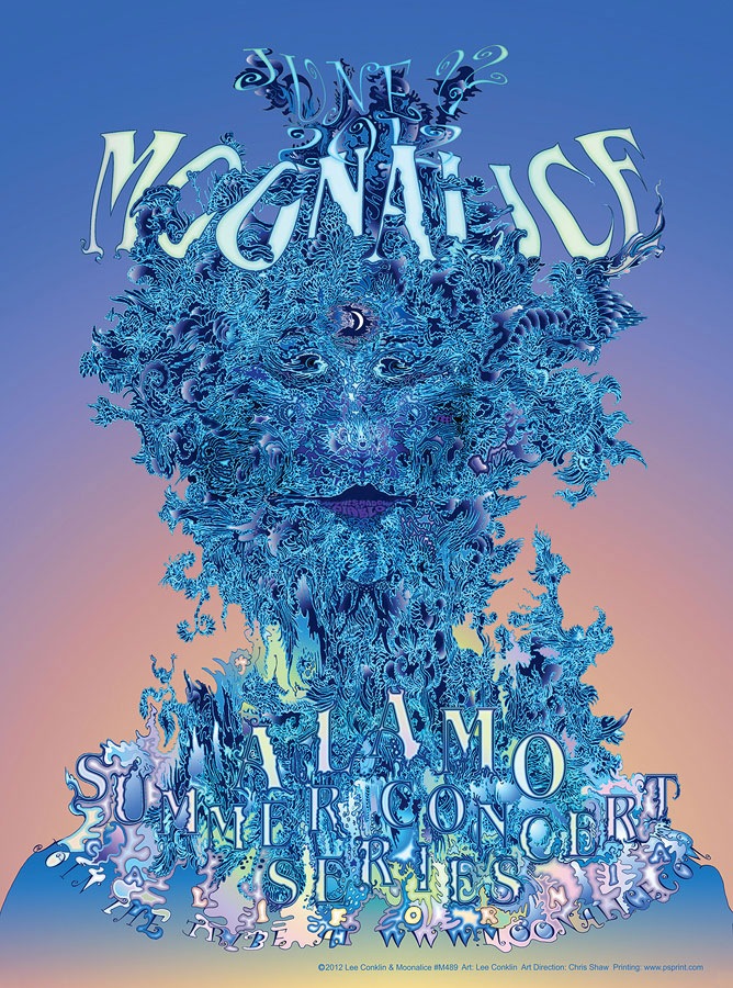 6/22/12 Moonalice poster by Lee Conklin