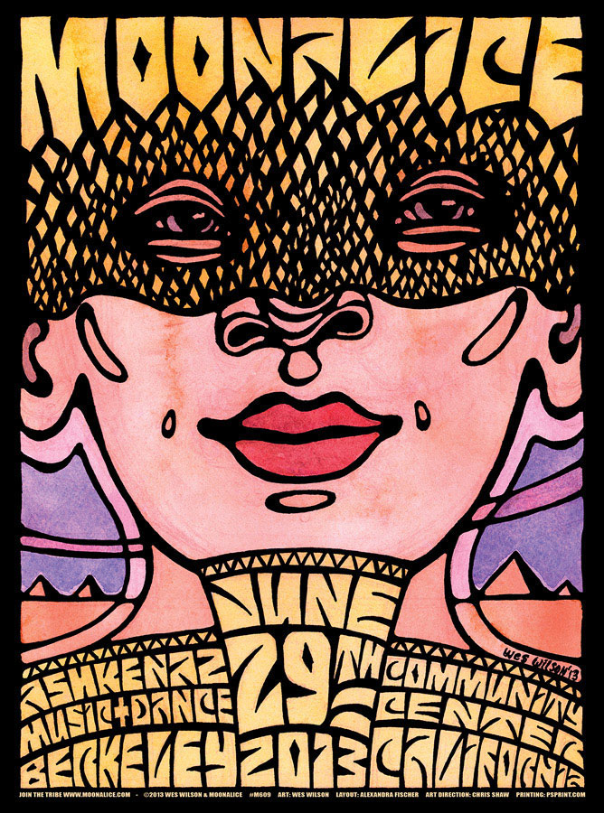 6/29/13 Moonalice poster by Wes Wilson