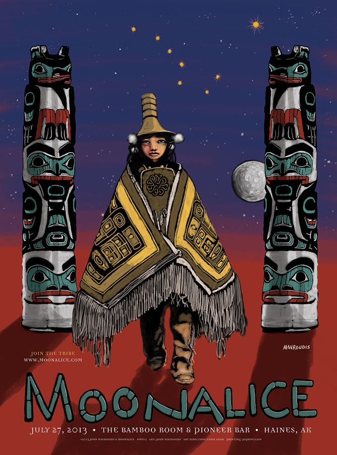 7/27/13 Moonalice poster by John Mavroudis