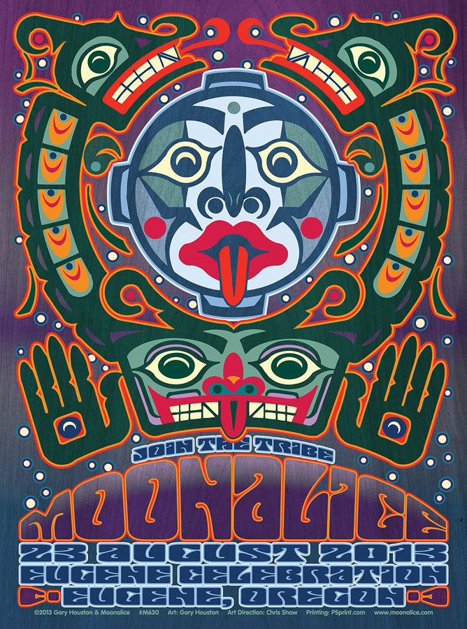 8/23/13 Moonalice poster by Gary Houston