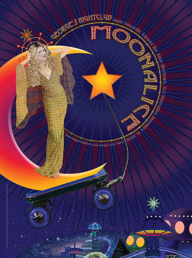 1/7/12 Moonalice poster by Carolyn Ferris