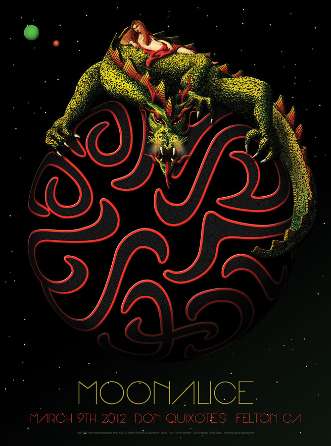 3/9/12 Moon­al­ice poster by Dar­rin Brenner