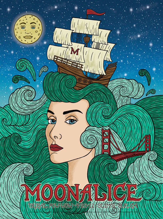 4/20/12 Moonalice poster by Wendy Wright