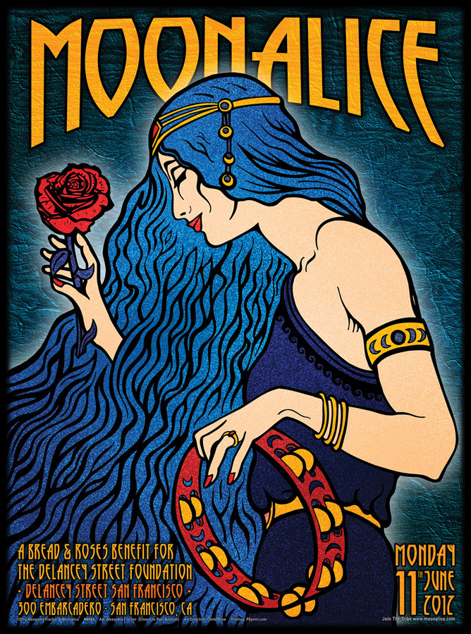 M484 › 6/11/12 A Bread & Roses Benefit at Delancey Street, San Francisco, CA poster by Alexandra Fischer