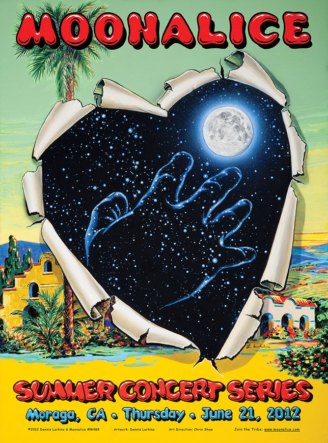 M488 › 6/21/12 Summer Concert Series, Moraga, CA poster by Dennis Larkins
