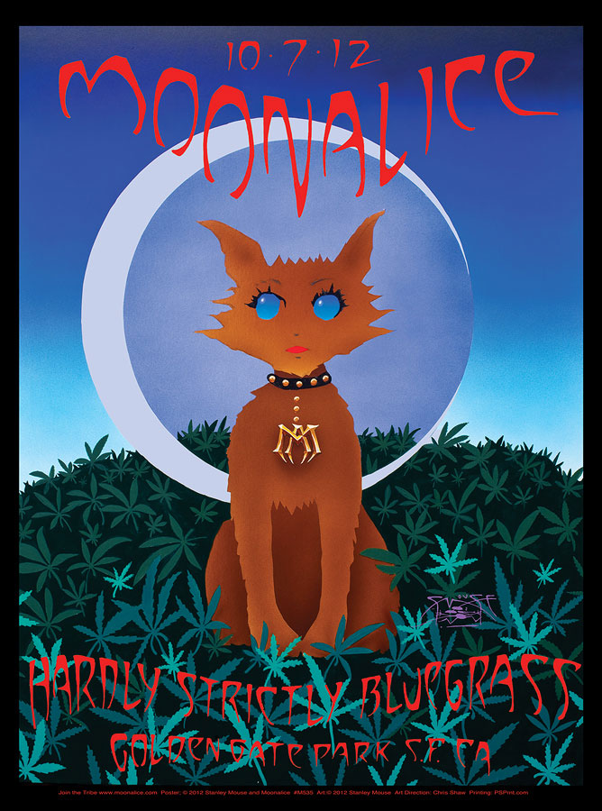 M535 › 10/7/12 Hardly Strictly Bluegrass Festival, Golden Gate Park, San Francisco, CA poster by Stanley Mouse