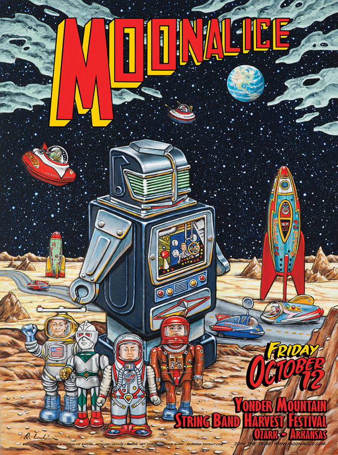 10/12/12 Moonalice poster by Dennis Larkins