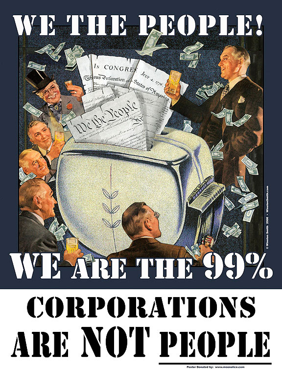 Occupy political poster by Winston Smith (back)