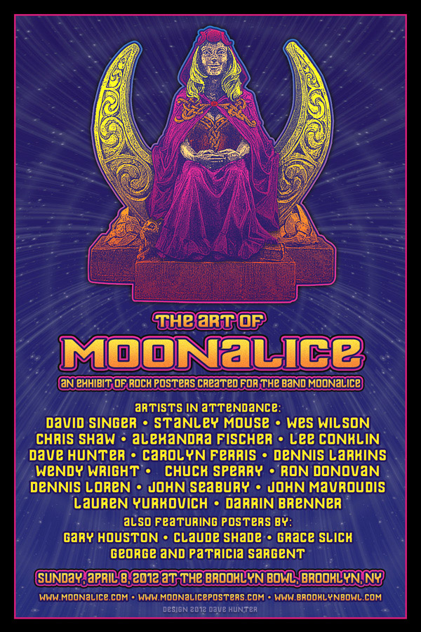 The Art of Moonalice Brooklyn Poster Show 2012 - Dave Hunter (Back)