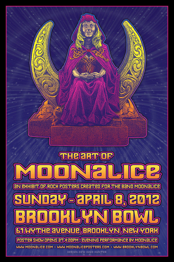 The Art of Moonalice Brooklyn Poster Show 2012 - Dave Hunter (Front)