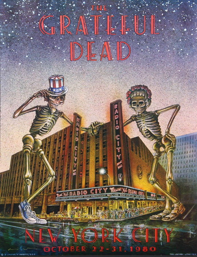 Grateful Dead Radio City poster by Dennis Larkins