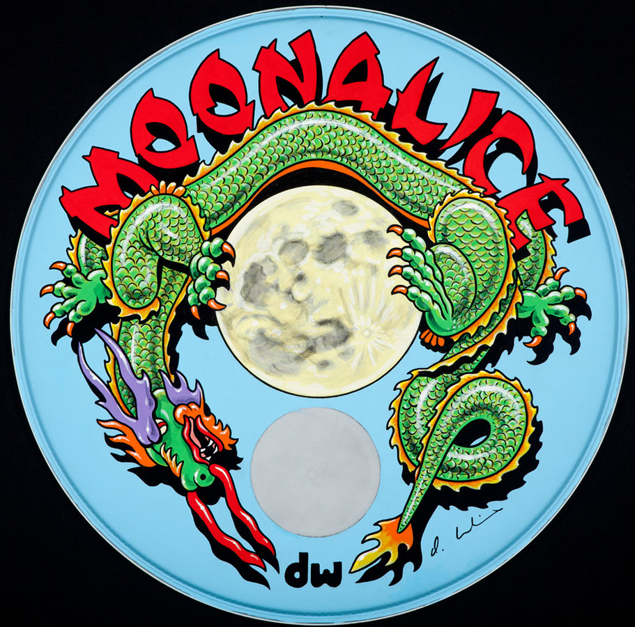 Moonalice Dragon Drum Head (22") painted by Dennis Larkins, 2012