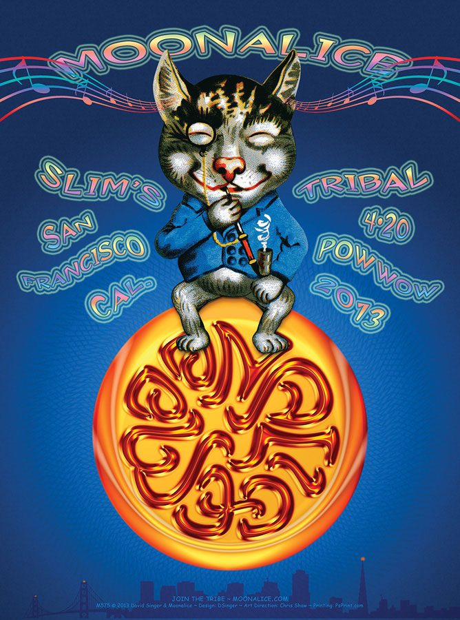 4/20/13 Moonalice poster by David Singer