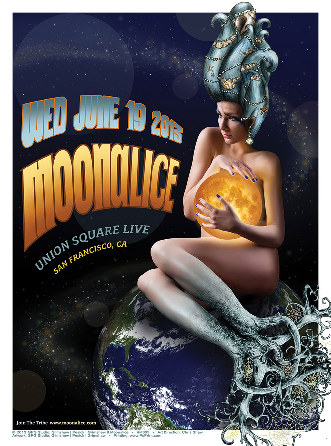 6/19/13 Moonalice poster by Gary Grimshaw