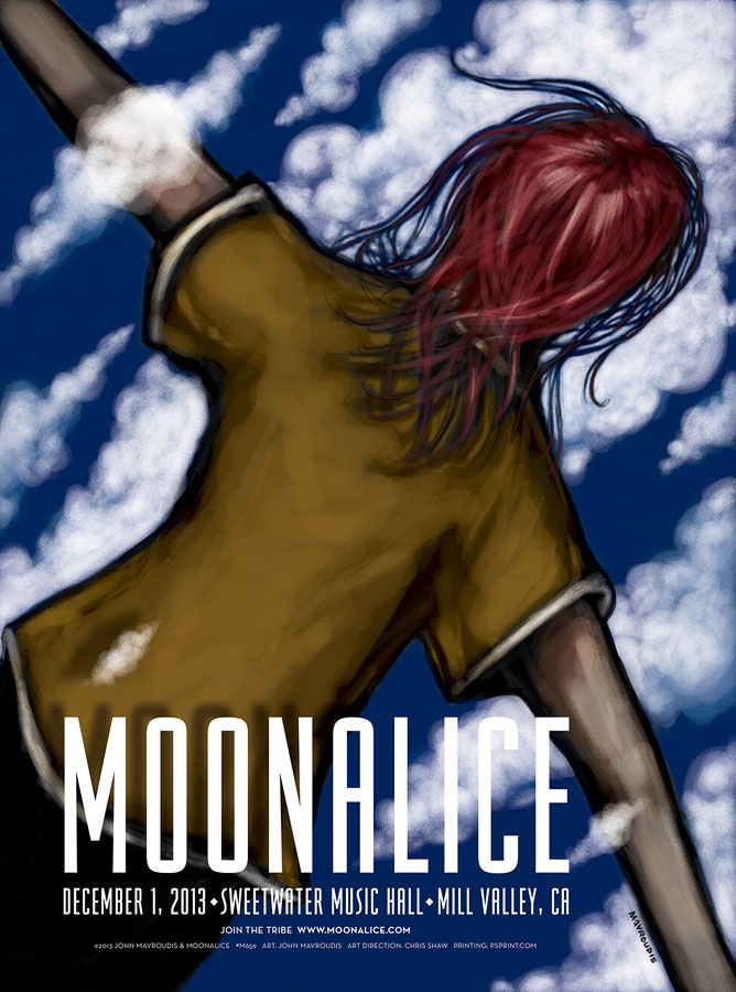 12/1/13 Moonalice poster by John Mavroudis