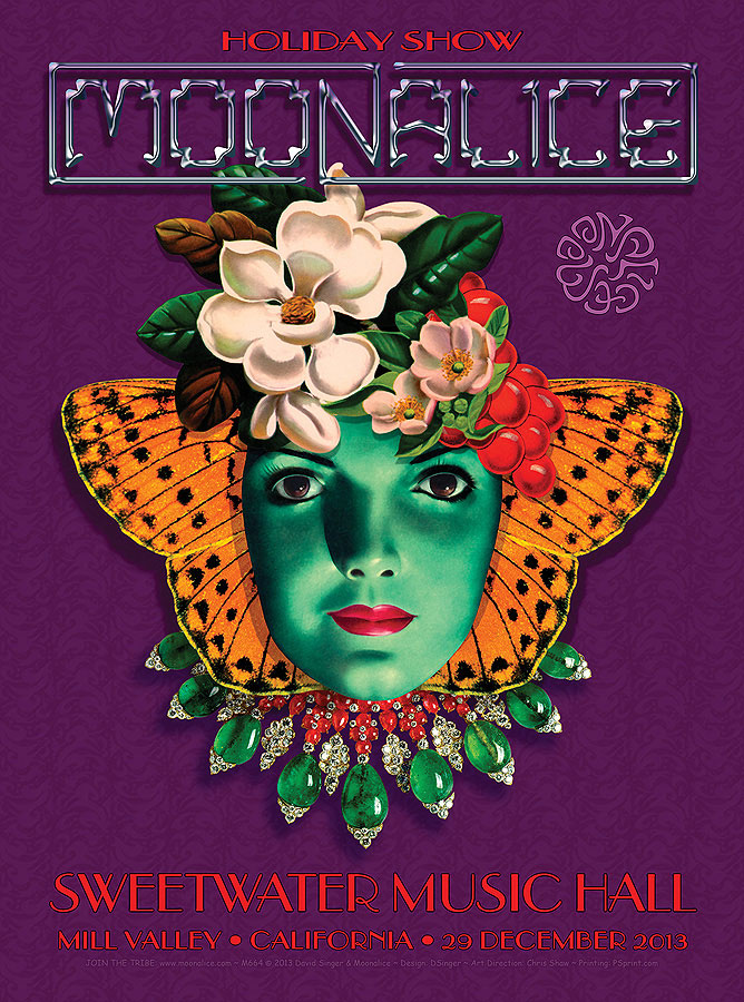12/29/13 Moonalice poster by David Singer