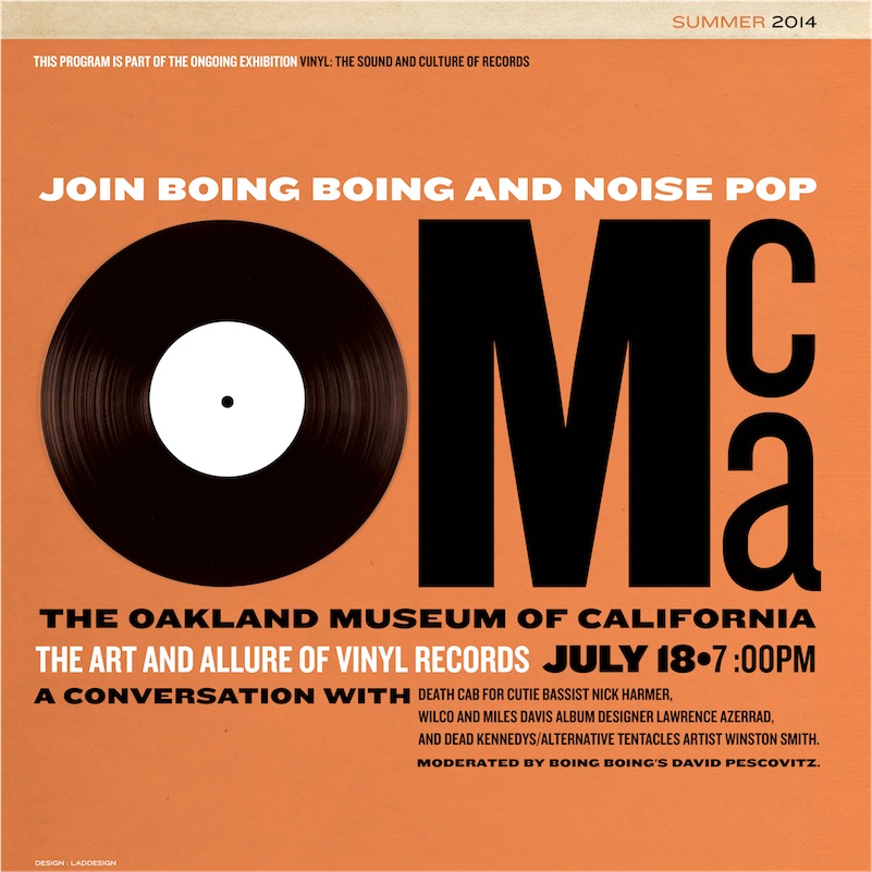 The Art and Allure of Vinyl Records at The Oakland Museum of California on July 18 with Winston Smith