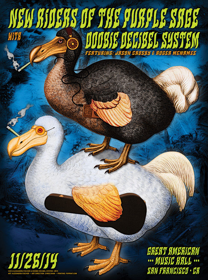 11/26/14 New Riders of the Purple Sage / Doobie Decibel System poster by Alexandra Fischer