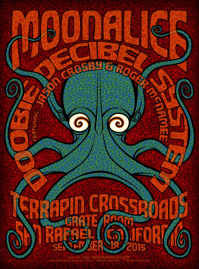 9/18/15 Moonalice poster by Chris Shaw