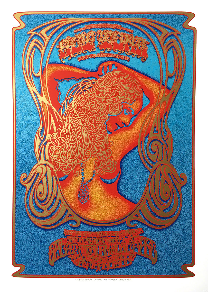 R50 › 11/7/15 Great American Music Hall, San Francisco, CA silkscreen poster by Dave Hunter