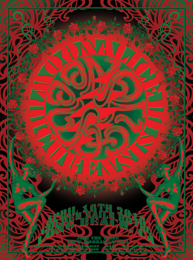 M891 › 4/16/16 Golden Sails Hotel, Long Beach, CA poster by Darrin Brenner with Cubensis